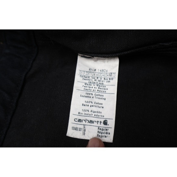 Carhartt Pike Jacket Mens Large Black Duck Canvas Rugged Utility Field Work VTG - Picture 10 of 16